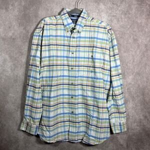 20X Twenty X Wrangler Shirt Mens XL Green Blue Plaid Western Cowboy Casual‎ Work